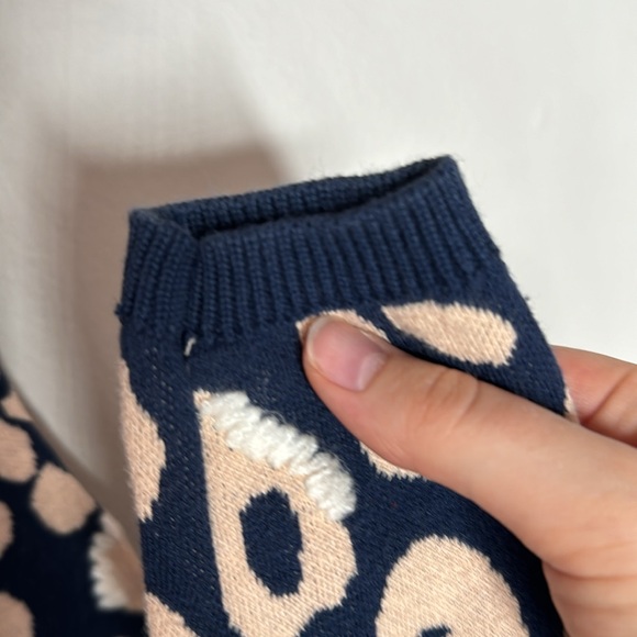 Anthropologie Moth leopard peplum embroidered cotton blend sweater size XS - Picture 6 of 11